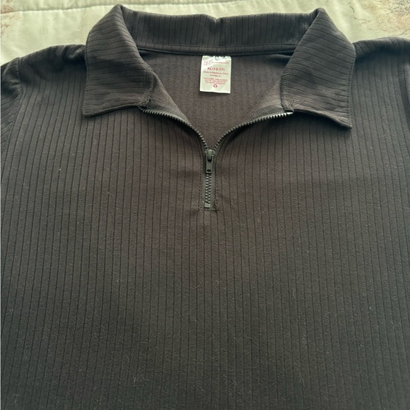 No Boundaries Junior black ribbed 1/4 zip collared bodycon mini dress, size XL - Picture 7 of 14